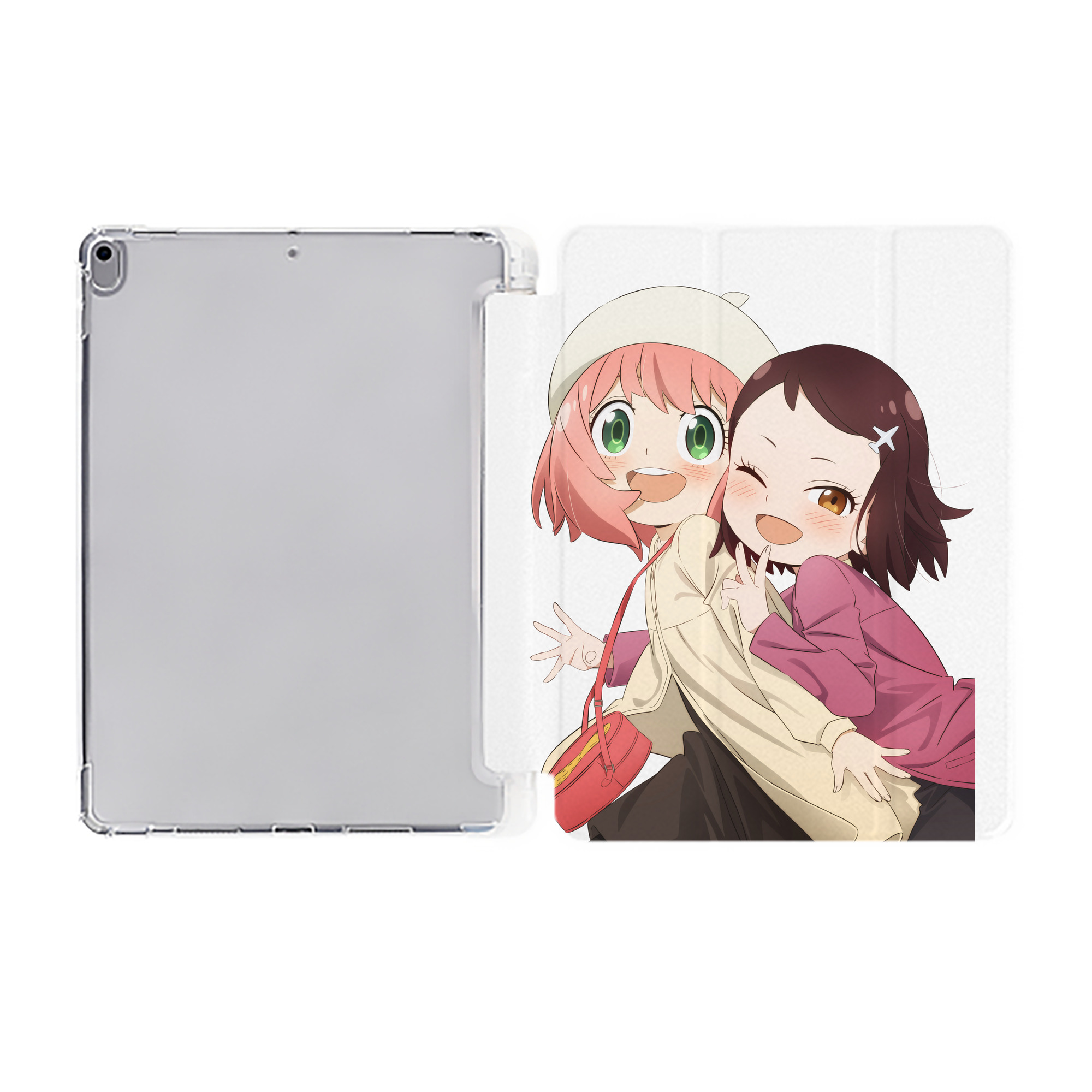 （画像用） SPY×FAMILY间谍家家酒 IPad ケース ペン収納付き 三つ折りスタンド PUレザー×シリコン 対応機種9.5/10.5/10.9インチ